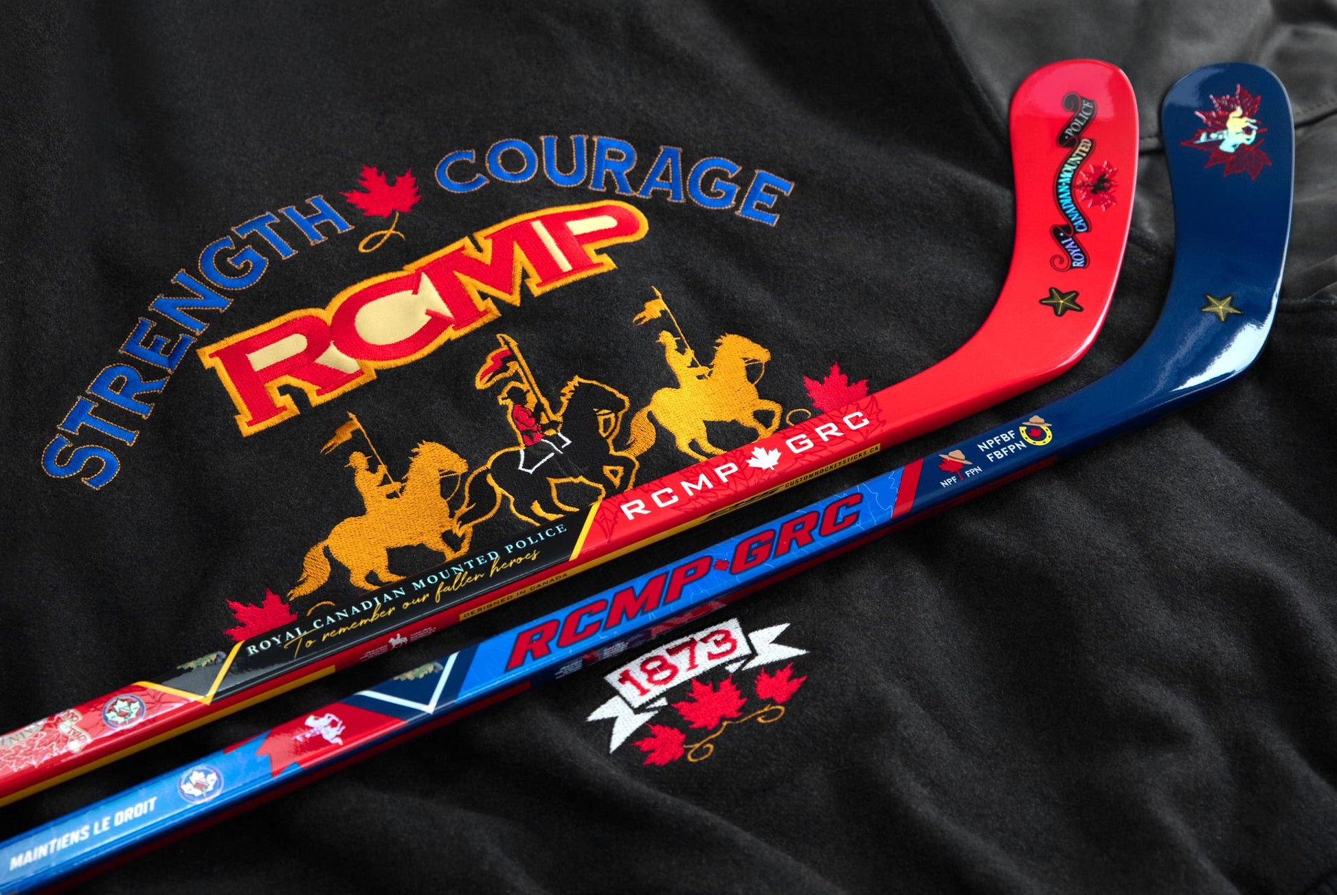 RCMP Mini Custom Hockey Sticks - 2 Pack